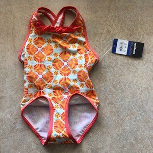 Patagonia Baby QT Swimsuit - 18M - Shells and Stripes: Coral